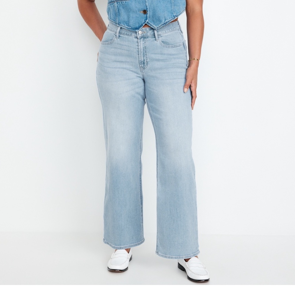 New Blue Flare Wide Leg Jeans